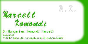 marcell komondi business card